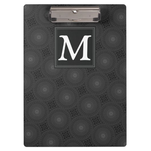 木炭の丸模様 クリップボード (正面)