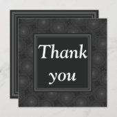 木炭の丸模様 サンキューカード (正面/裏面)