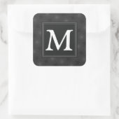 木炭の丸模様 スクエアシール (バッグ)