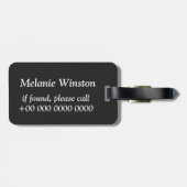 木炭の丸模様 ラゲッジタグ (裏面横)