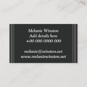 木炭の丸模様 名刺 (裏面)