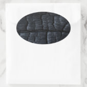 木炭の焦げ 楕円形シール (バッグ)