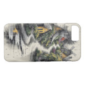 木炭の絵のような農村のスケッチ Case-Mate iPhoneケース (裏面(横))