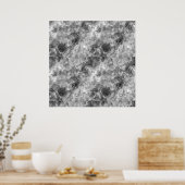 木炭の縮れた食感 ポスター (キッチン)