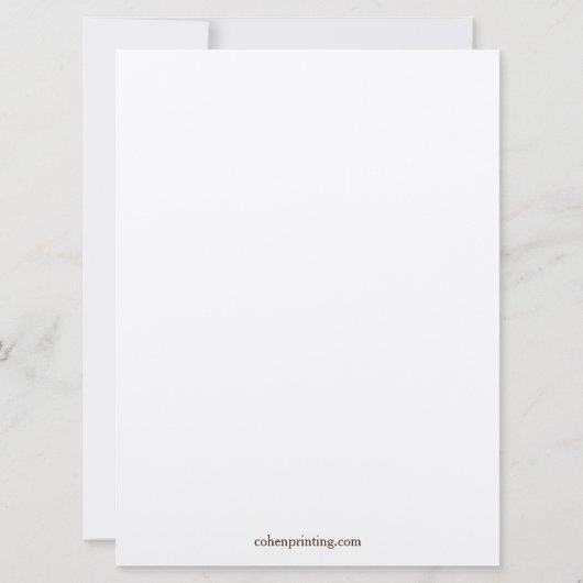 木炭の落ちる枝ユダヤの結婚式の招待 招待状 (裏面)