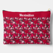 木炭の葉メープル – 大型アクセサリーポーチ アクセサリーポーチ (裏面)