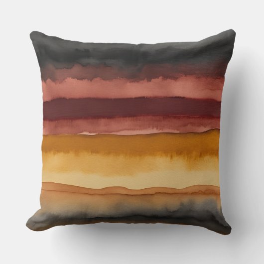 木炭の赤と黄色 クッション (正面)