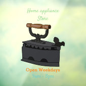 木炭の鉄の漫画イラストレーション ウィンドウサイン (シート3)