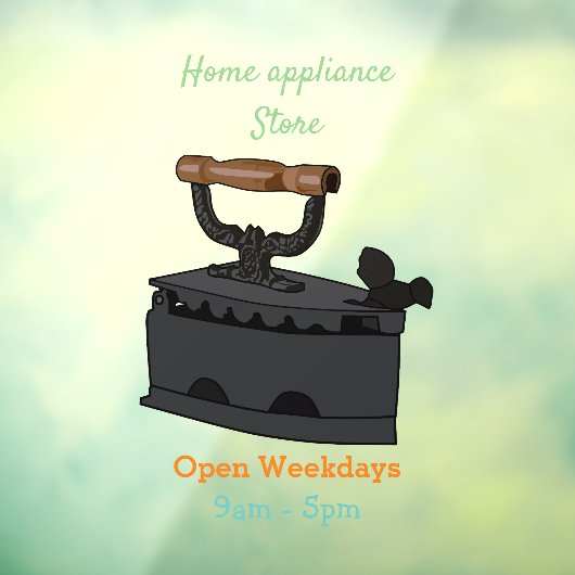 木炭の鉄の漫画イラストレーション ウィンドウサイン (シート3)