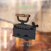 木炭の鉄の漫画イラストレーション ウィンドウサイン (シート2)