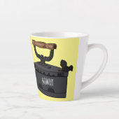 木炭の鉄の漫画イラストレーション カフェラテマグ (右)