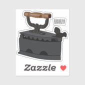 木炭の鉄の漫画イラストレーション シール (シート)