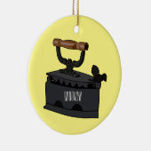 木炭の鉄の漫画イラストレーション セラミックオーナメント (右)