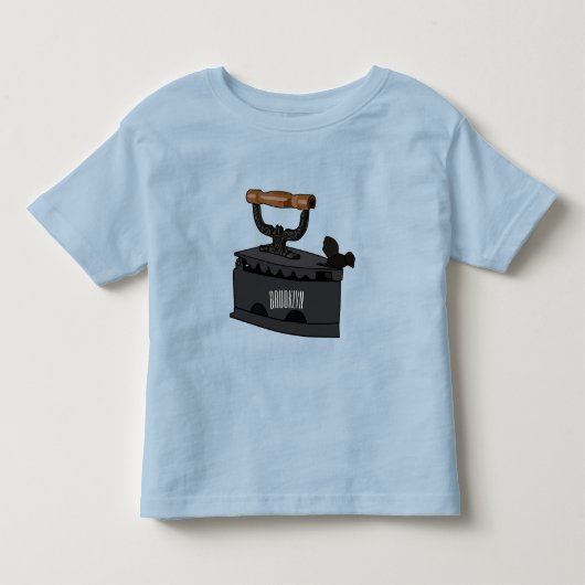 木炭の鉄の漫画イラストレーション トドラーTシャツ (正面)