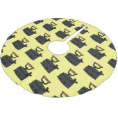 木炭の鉄の漫画イラストレーション ブラッシュドポリエステルツリースカート (アングル)