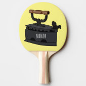 木炭の鉄の漫画イラストレーション 卓球ラケット (裏面)