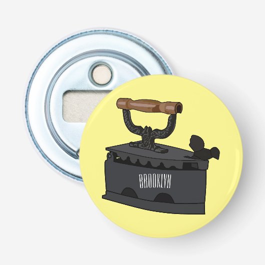 木炭の鉄の漫画イラストレーション 栓抜き (正面)