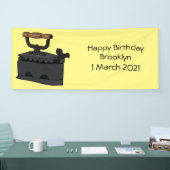 木炭の鉄の漫画イラストレーション 横断幕 (トレードショー)