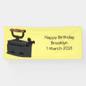 木炭の鉄の漫画イラストレーション 横断幕 (横)