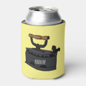 木炭の鉄の漫画イラストレーション 缶クーラー (缶正面)