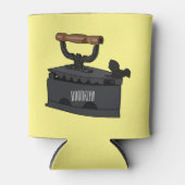 木炭の鉄の漫画イラストレーション 缶クーラー (正面)