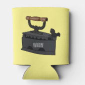 木炭の鉄の漫画イラストレーション 缶クーラー (裏面)