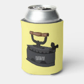 木炭の鉄の漫画イラストレーション 缶クーラー (缶裏面)