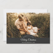 木炭は非常に陽気なクリスマス4つの写真の風景 シーズンカード (正面)