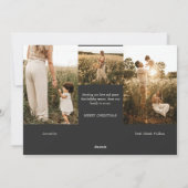 木炭は非常に陽気なクリスマス4つの写真の風景 シーズンカード (裏面)