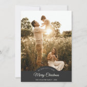 木炭は非常に陽気なクリスマス4枚の写真垂直 シーズンカード (正面)