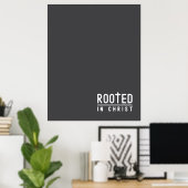 木炭クリスチャン信仰引用文ポスター ポスター (ホームオフィス)