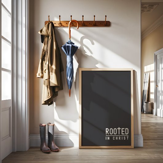 木炭クリスチャン信仰引用文ポスター ポスター