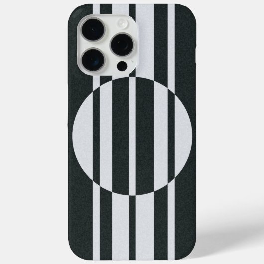 木炭グレーと白の抽象芸術パターン Case-Mate iPhoneケース (裏面)