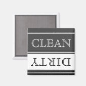 木炭グレーと白食洗機汚れクリーン マグネット (正面/裏面)