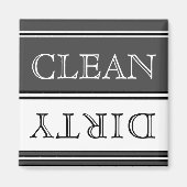 木炭グレーと白食洗機汚れクリーン マグネット (正面)