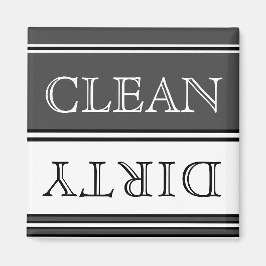 木炭グレーと白食洗機汚れクリーン マグネット (正面)