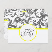 木炭グレーと黄色のエンクロージャカード エンクロージャーカード (正面/裏面)