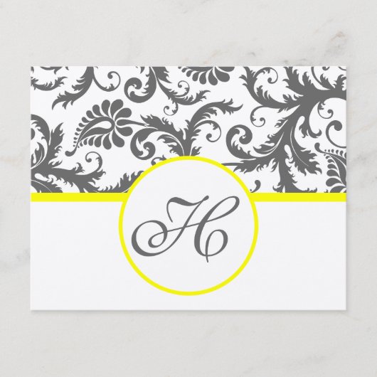木炭グレーと黄色のエンクロージャカード エンクロージャーカード (正面)