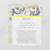 木炭グレーと黄色のエンクロージャカード エンクロージャーカード (正面/裏面)