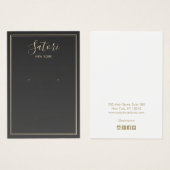 木炭グレーのシグネチャーイヤリングディスプレイ (正面&裏面)