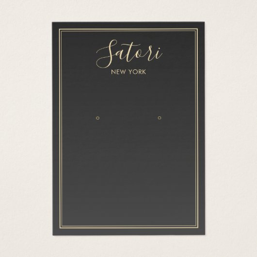 木炭グレーのシグネチャーイヤリングディスプレイ (正面)