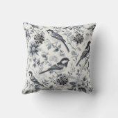 木炭グレーの鳥の歩き クッション (裏面)