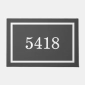 木炭グレーパーソナライズされたの住所 ドアマット (正面)