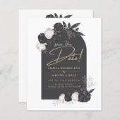 木炭グレーピンクローゼウディング日付を保存 (正面/裏面)