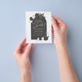 木炭グレーピンクローゼウディング日付を保存 チラシ (手)