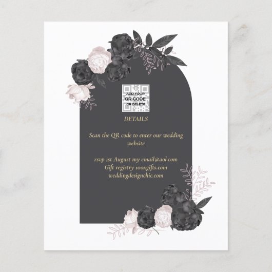 木炭グレーピンクローゼウディング日付を保存 チラシ (裏面)