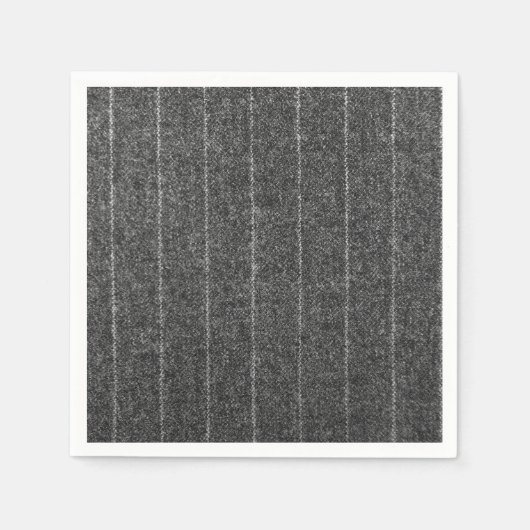木炭グレーピンスプリングツイード石板ブラック生地 スタンダードカクテルナプキン (正面)