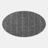 木炭グレーピンスプリングツイード石板ブラック生地 楕円形シール (正面)