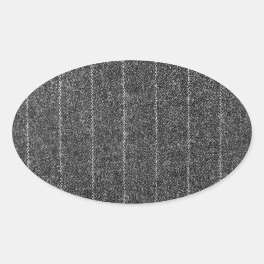 木炭グレーピンスプリングツイード石板ブラック生地 楕円形シール (正面)