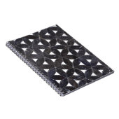 木炭グレーモザイク |花柄 ノートブック (右側)